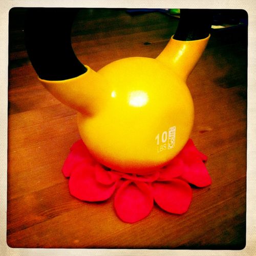 weighing down to dry