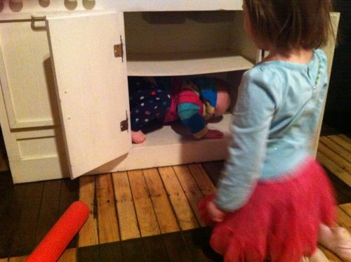 playing in the kitchen playing in the kitchen