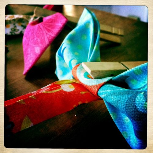 bowties in progress