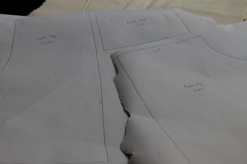 pattern pieces for quick change trousers