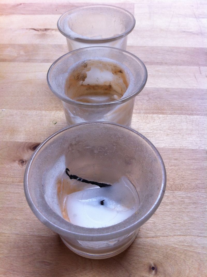 wax stuck in holders