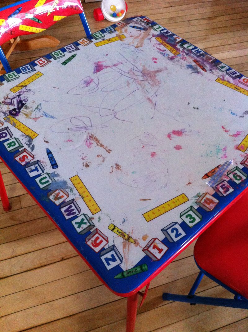 before toddler table redo before toddler table redo