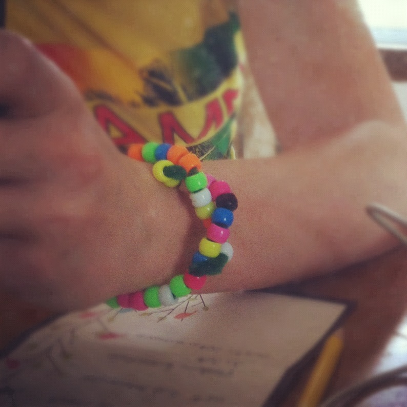 Pony beads and Pipecleaners