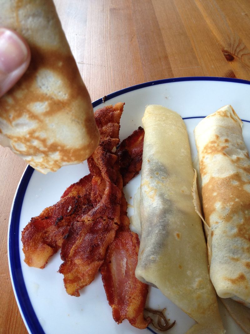 crepes and bacon crepes and bacon