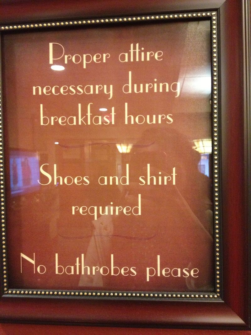 no bathrobes