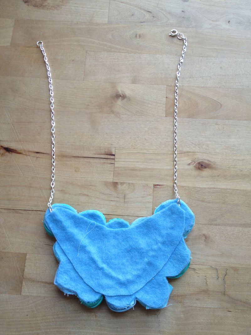 rolled flower necklace